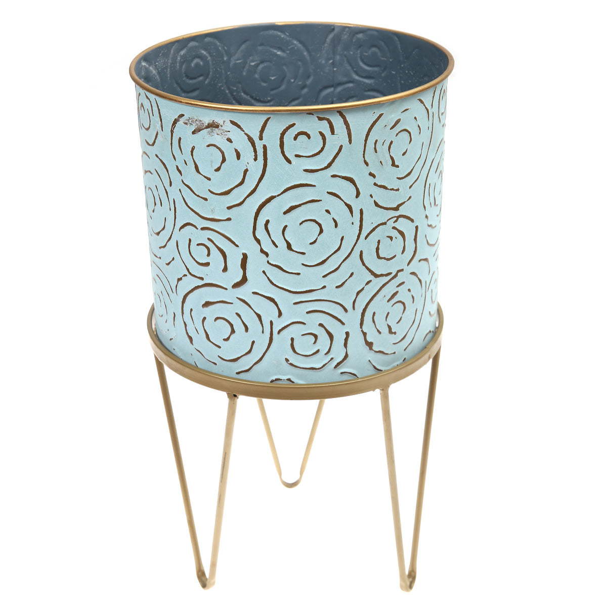 Planter L Blue 11.5X11.5X21Inch HQ-004 - Habitt