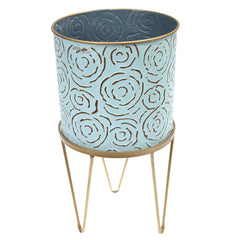 Planter L Blue 11.5X11.5X21Inch HQ-004 - Habitt