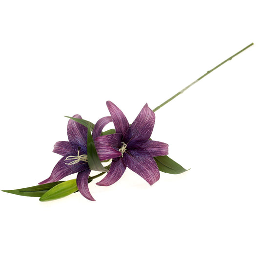 Lily Flower Stick Purple 35 Inch Hight SX-006 - Habitt