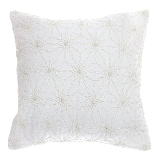 White Textures Cushion Cover 20x20" - Habitt