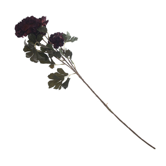 Artificial Dark Purple Chrysanthemum Flower Stick – Elegant Faux Floral Stem for Home Décor & Arrangements (EF2672) - Habitt