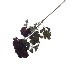 Artificial Dark Purple Chrysanthemum Flower Stick – Elegant Faux Floral Stem for Home Décor & Arrangements (EF2672) - Habitt