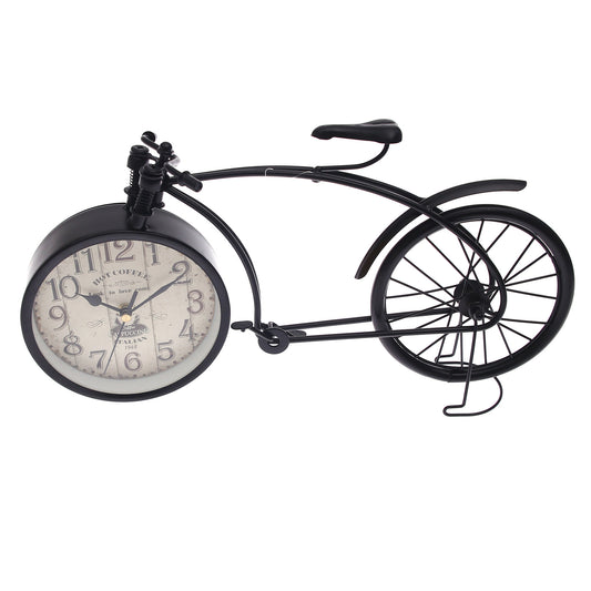 Hot Coffee Table Clock Cycle Black EP4292 – Vintage Bicycle-Shaped Decorative Clock - Habitt