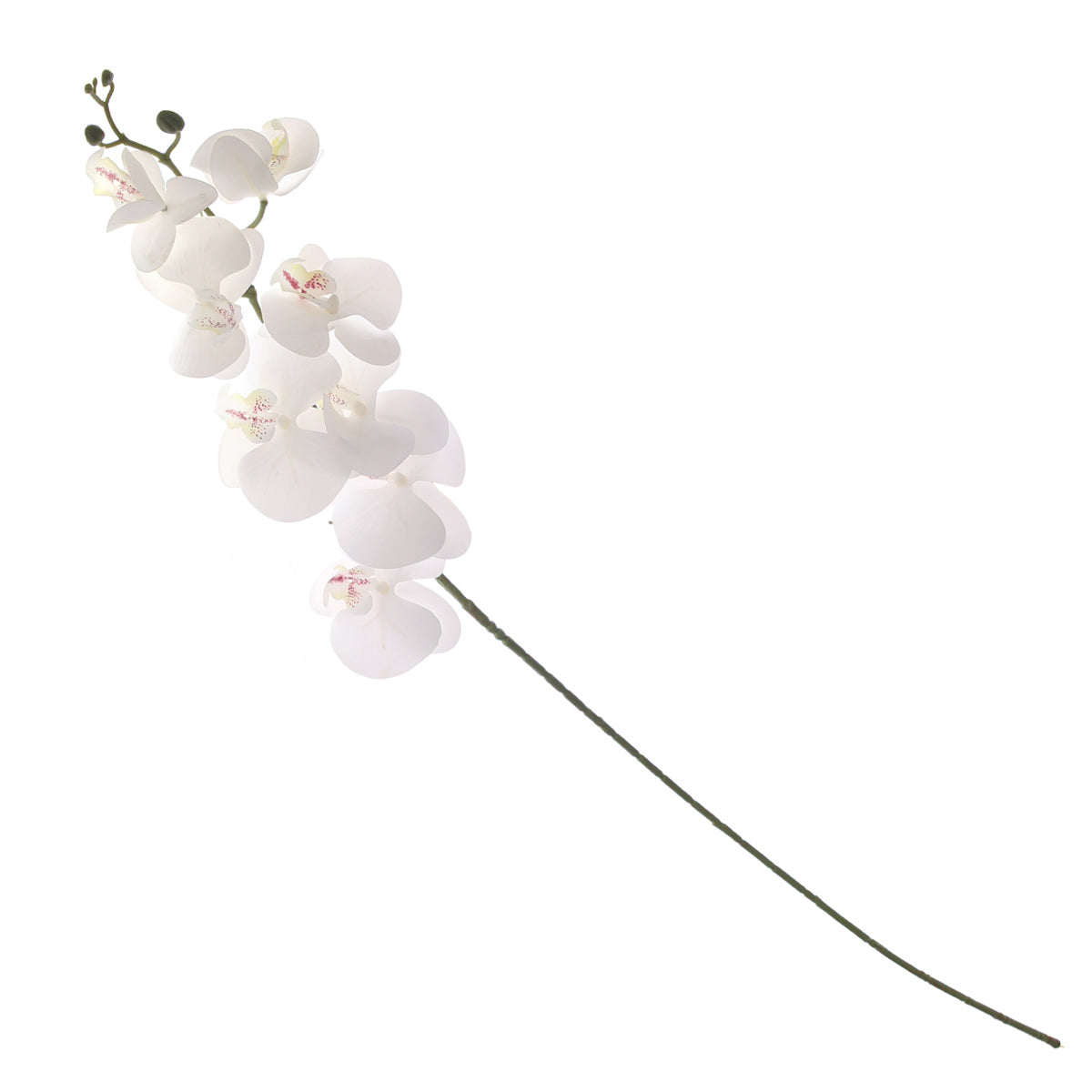 Artificial White Orchid Flower Stick – Elegant Orchid Spray FG7870 - Habitt