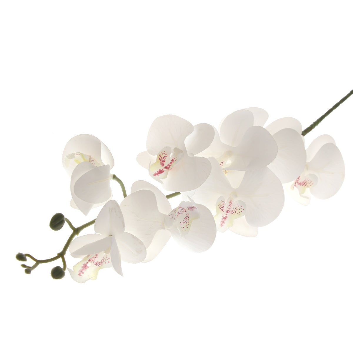 Artificial White Orchid Flower Stick – Elegant Orchid Spray FG7870 - Habitt