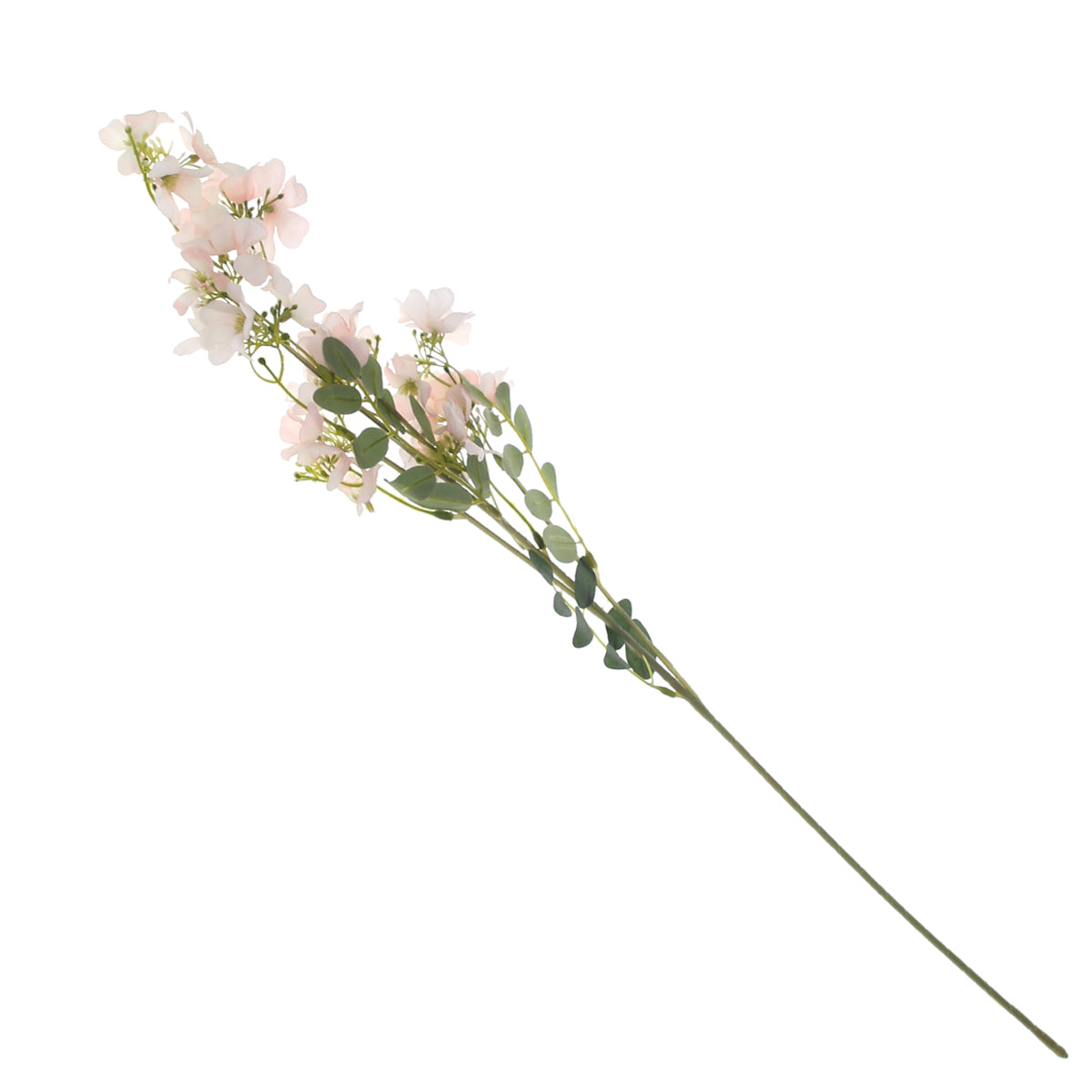 Artificial Light Pink Blossom Flower Stick – Elegant Faux Floral Stem for Home Décor & Arrangements (NGI FC7083) - Habitt