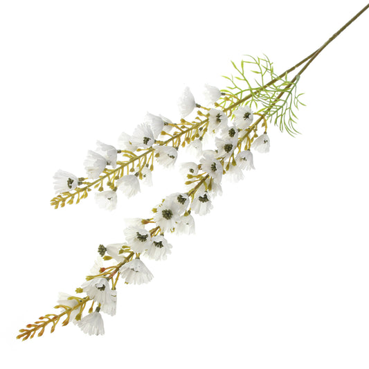 Artificial White Blossom Flower Stick – Elegant Faux Floral Stem for Home Décor & Wedding Arrangements (NGI FC7086) - Habitt