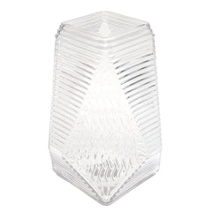 Small Transparent Diamond-Shape Glass Vase | Clear Mini Geometric Décor - Habitt