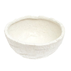 Textured White Center Bowl | Modern Table Décor Pakistan | Stylish Dining & Living Room Bowl - Habitt