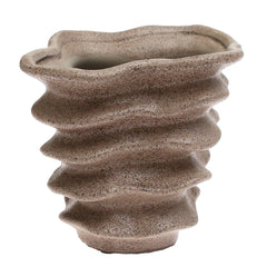 Light Brown Weave Ceramic Vase | Modern Textured Décor Pakistan | Stylish Table Accent - Habitt