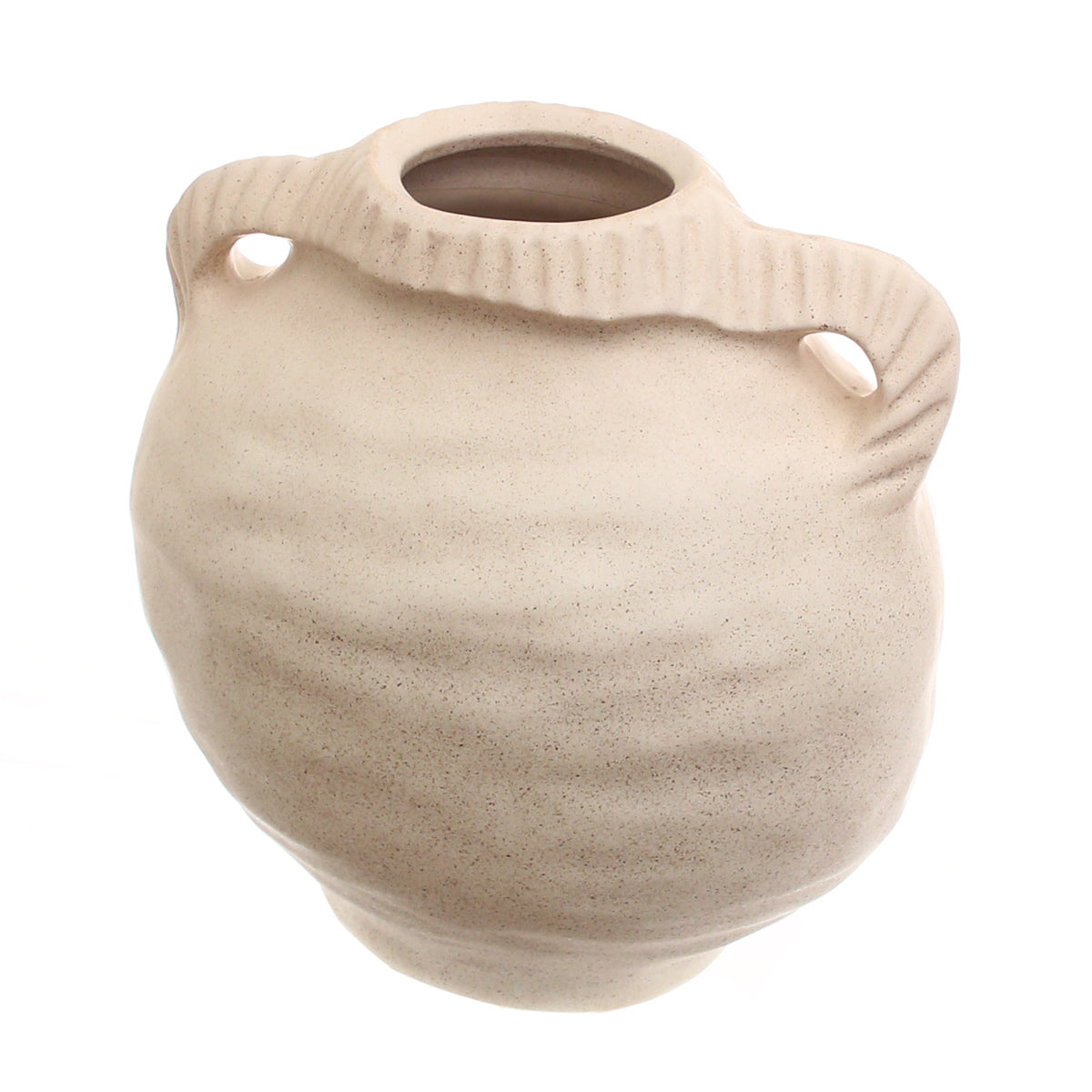 Natural Textured White Ceramic Vase L | Modern Home Décor Pakistan | Minimalist Table &amp; Floor Accent - Habitt