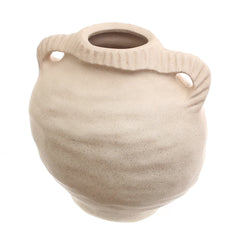 Natural Textured White Ceramic Vase L | Modern Home Décor Pakistan | Minimalist Table &amp; Floor Accent - Habitt