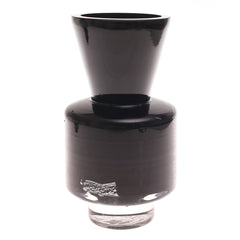 Black & White Pattern Glass Vase | Modern Home Décor Pakistan | Stylish Table Accent - Habitt