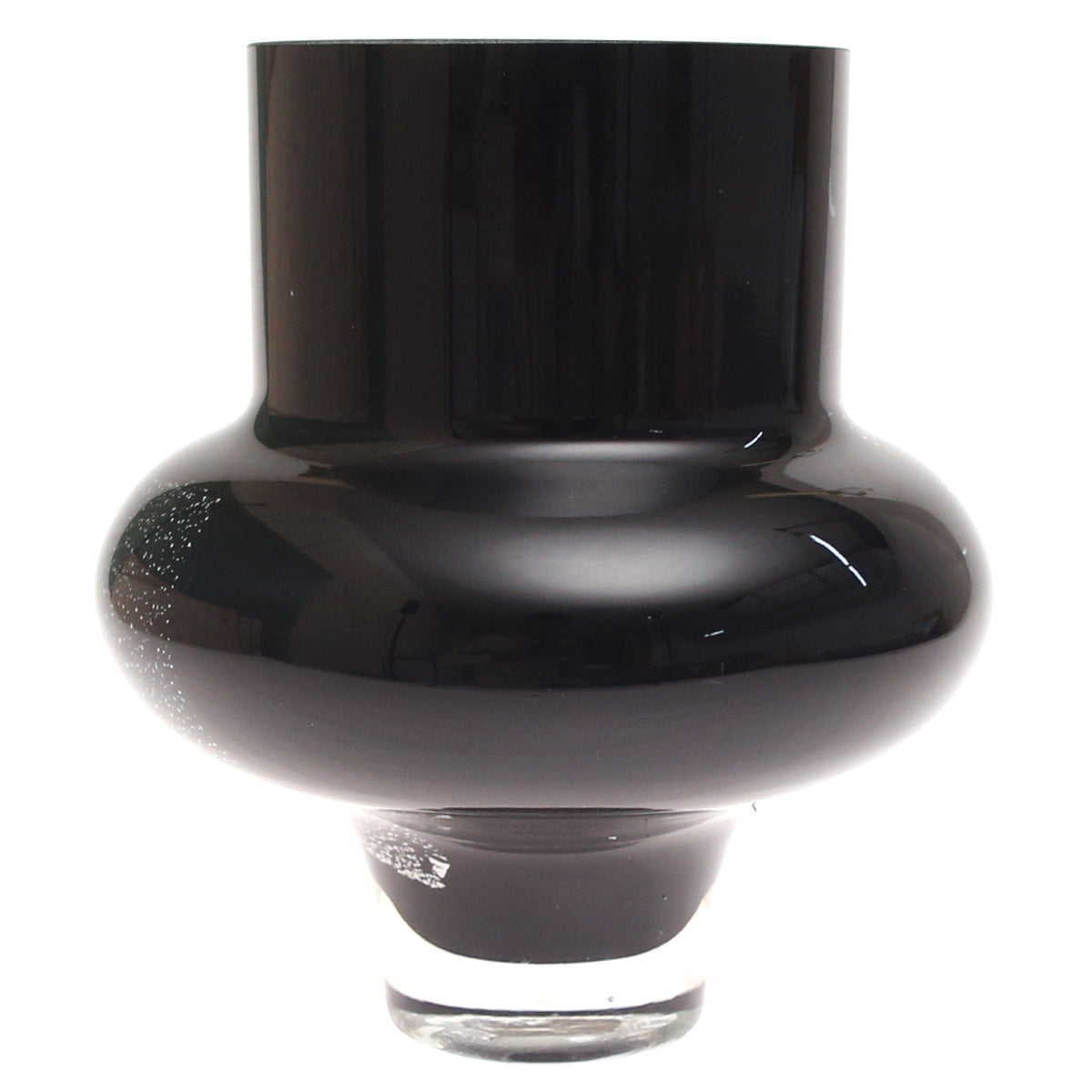 Black & White Pattern Glass Vase | Modern Home Décor Pakistan | Elegant Table Accent - Habitt