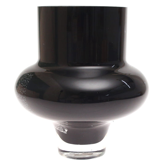 Black & White Pattern Glass Vase | Modern Home Décor Pakistan | Elegant Table Accent - Habitt