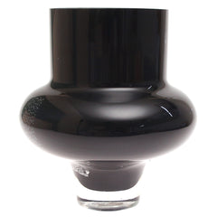 Black & White Pattern Glass Vase | Modern Home Décor Pakistan | Elegant Table Accent - Habitt