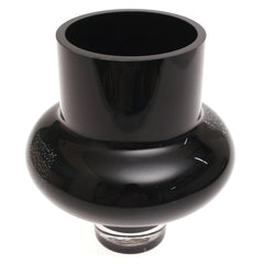 Black & White Pattern Glass Vase | Modern Home Décor Pakistan | Elegant Table Accent - Habitt