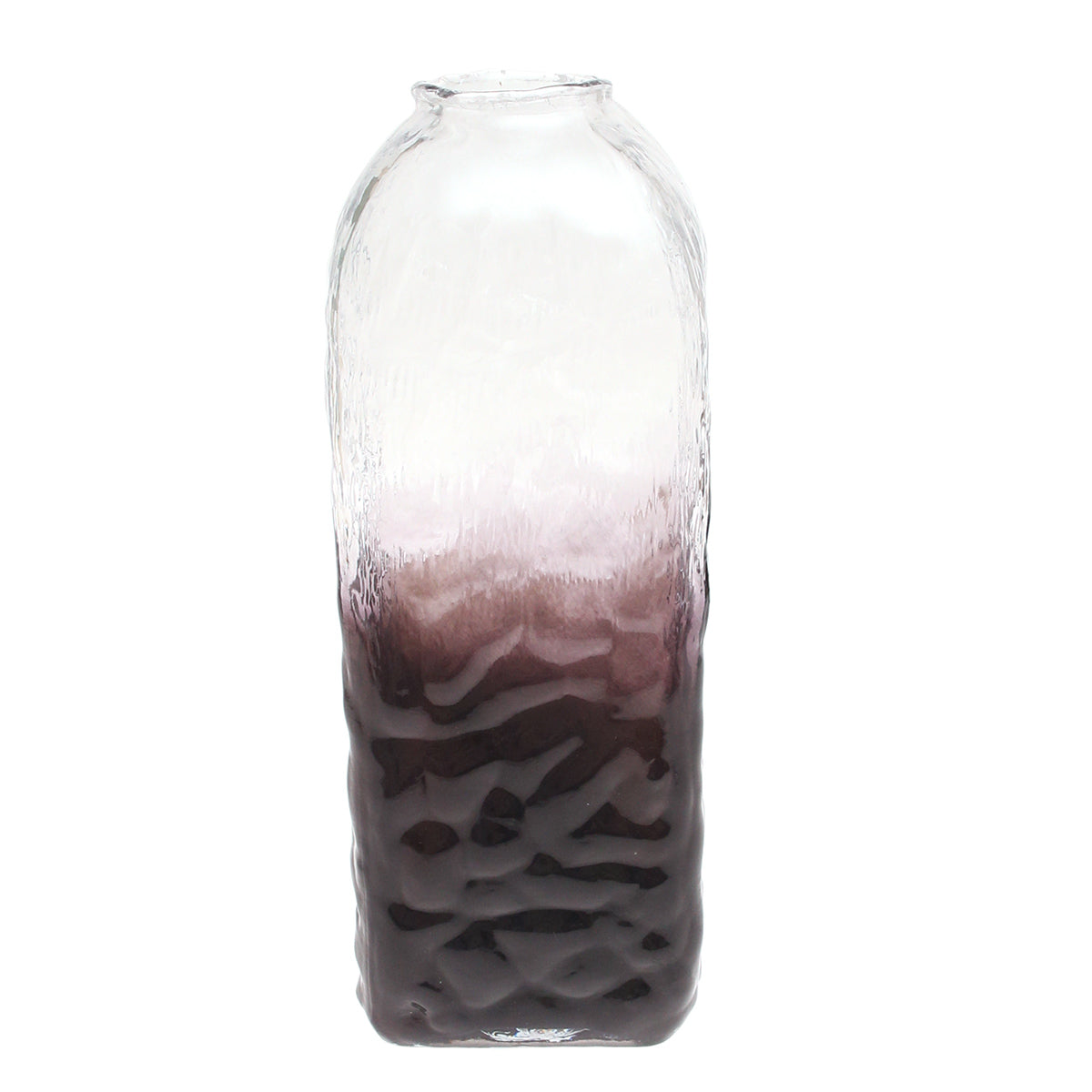 Black &Transparent Glass Vase L | Modern Gradient Décor Pakistan | Stylish Tall Vase - Habitt