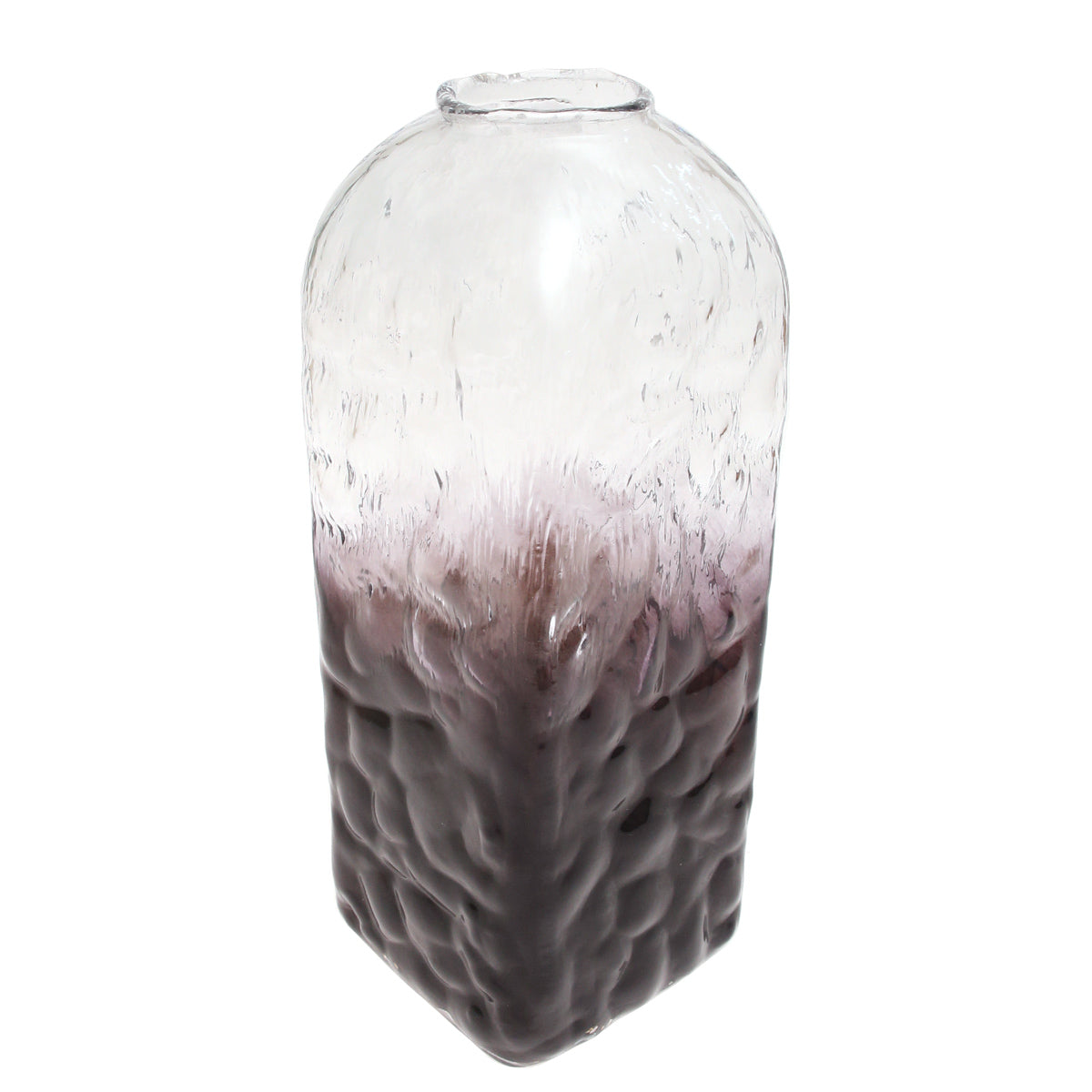 Black &Transparent Glass Vase L | Modern Gradient Décor Pakistan | Stylish Tall Vase - Habitt