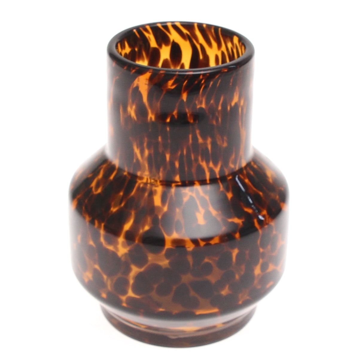 Brown Dotted Glass Vase | Modern Home Décor Pakistan | Stylish Textured Accent - Habitt