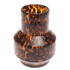 Brown Dotted Glass Vase | Modern Home Décor Pakistan | Stylish Textured Accent - Habitt