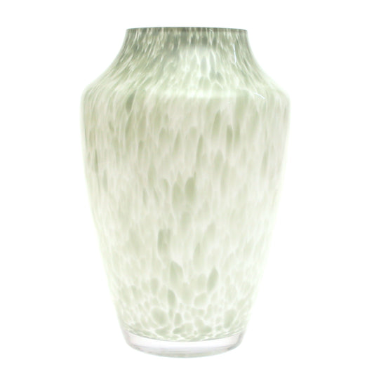 Crumple Green Glass Vase | Modern Textured Décor Pakistan | Stylish Home Accent - Habitt