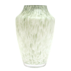Crumple Green Glass Vase | Modern Textured Décor Pakistan | Stylish Home Accent - Habitt