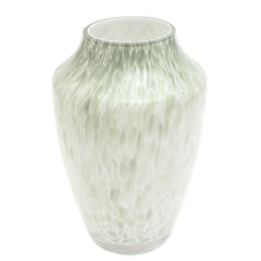 Crumple Green Glass Vase | Modern Textured Décor Pakistan | Stylish Home Accent - Habitt