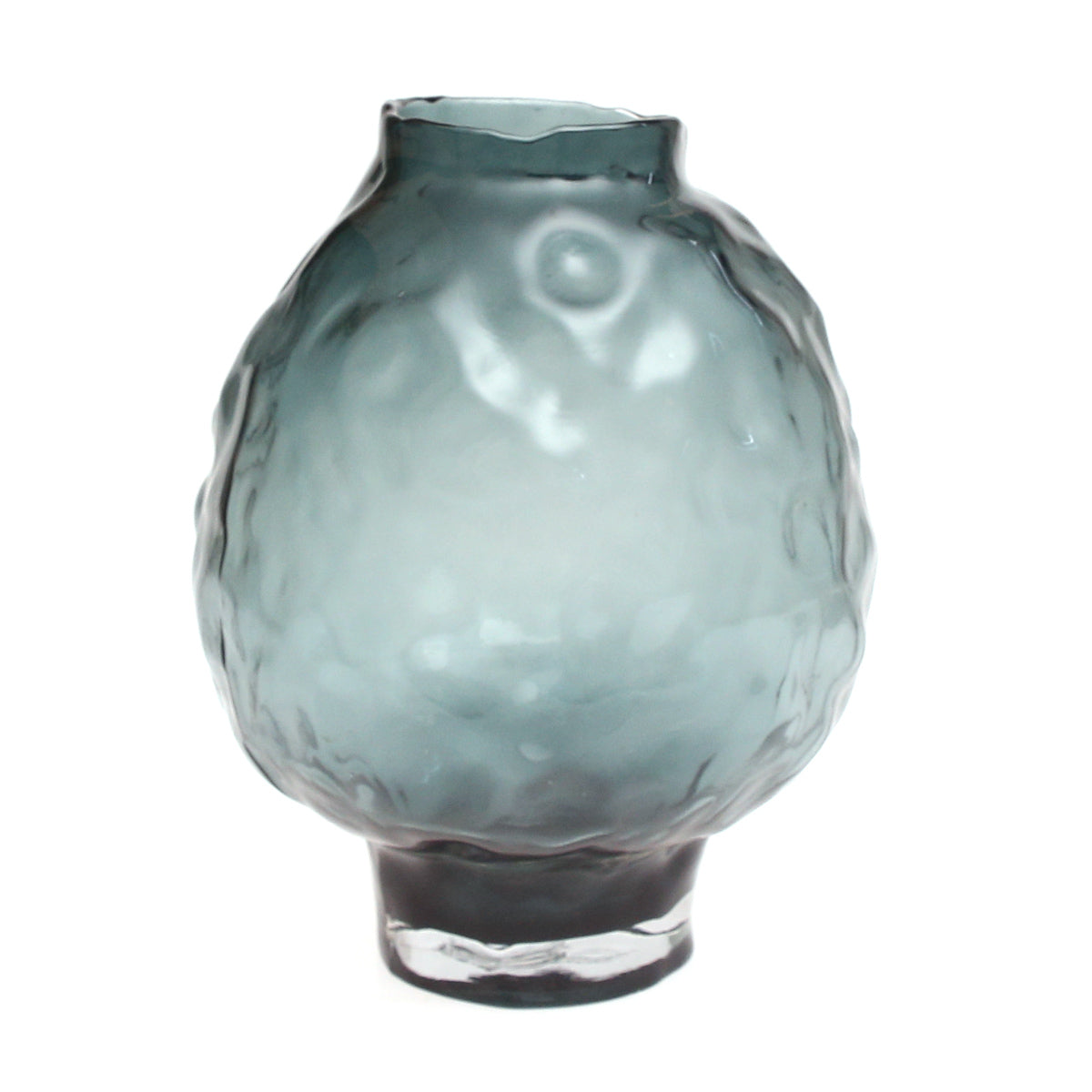 Green Textured Glass Vase L | Modern Home Décor Pakistan | Stylish Large Accent - Habitt