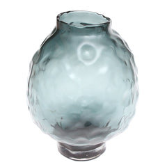 Green Textured Glass Vase L | Modern Home Décor Pakistan | Stylish Large Accent - Habitt