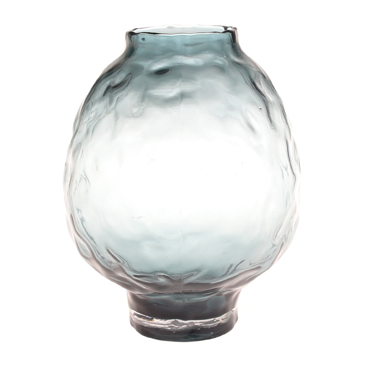 Green Textured Glass Vase M | Modern Home Décor Pakistan | Stylish Table Accent - Habitt