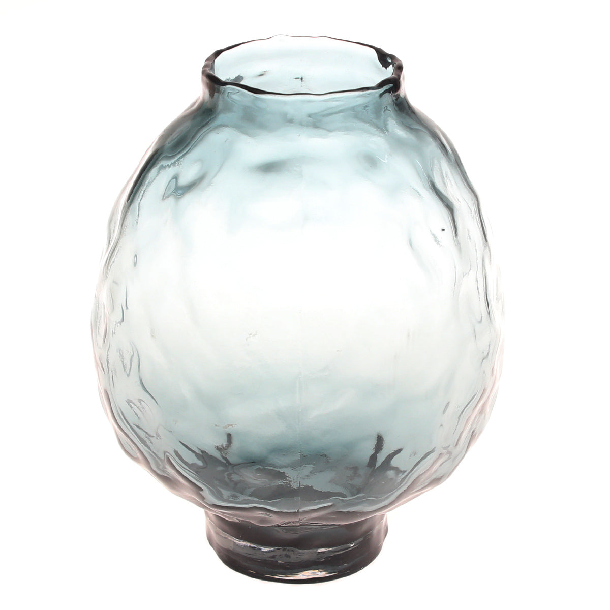 Green Textured Glass Vase M | Modern Home Décor Pakistan | Stylish Table Accent - Habitt