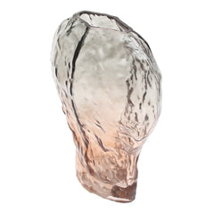 Grey & Peach Glass Vase | Modern Gradient Décor Pakistan | Stylish Home Accent - Habitt