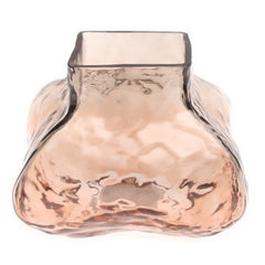 Grey & Peach Glass Vase | Modern Gradient Décor Pakistan | Stylish Table Accent - Habitt
