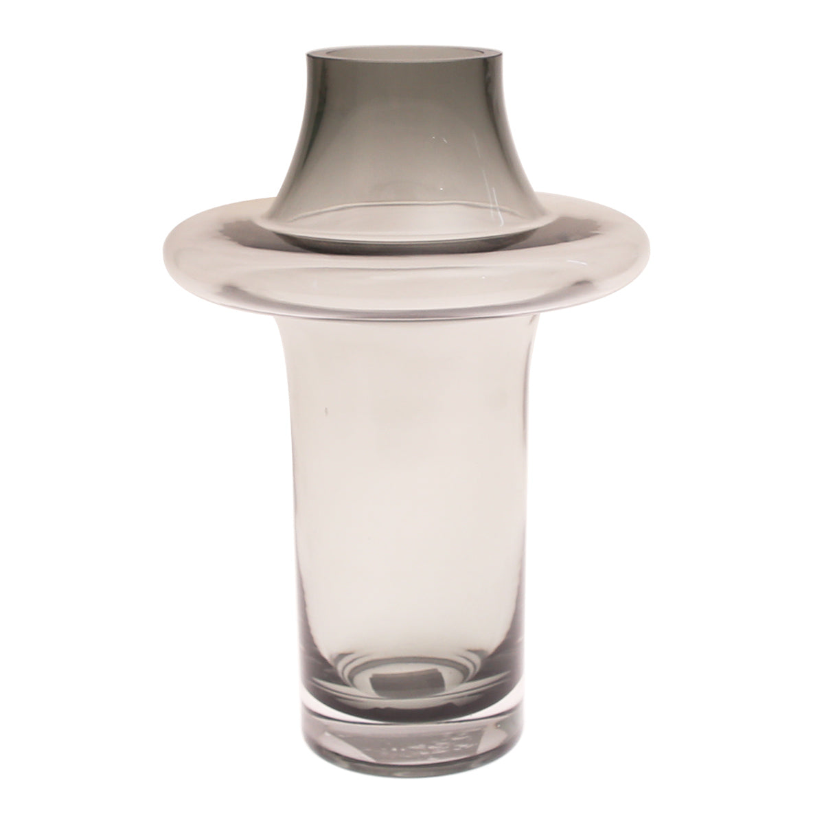 Grey Glass Vase L Modern Home Décor Pakistan | Stylish Large Accent Piece - Habitt
