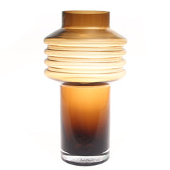 Light & Dark Brown Glass Vase L | Modern Gradient Décor Pakistan | Stylish Large Accent - Habitt
