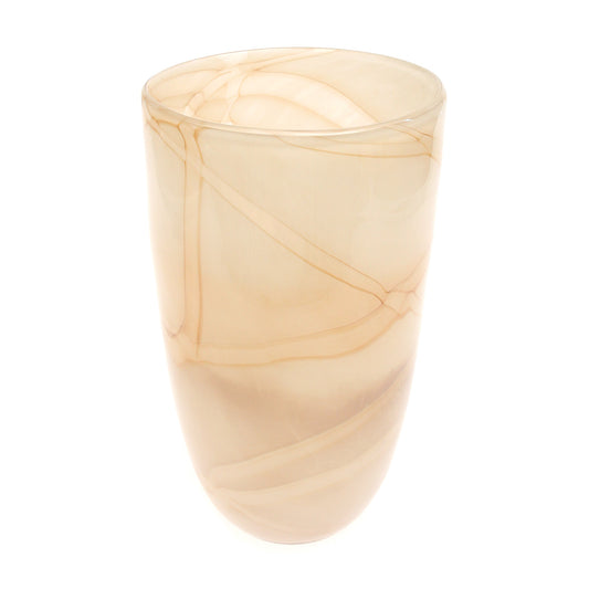 Marble Texture Glass Vase L | Modern Home Décor Pakistan | Elegant Large Accent - Habitt