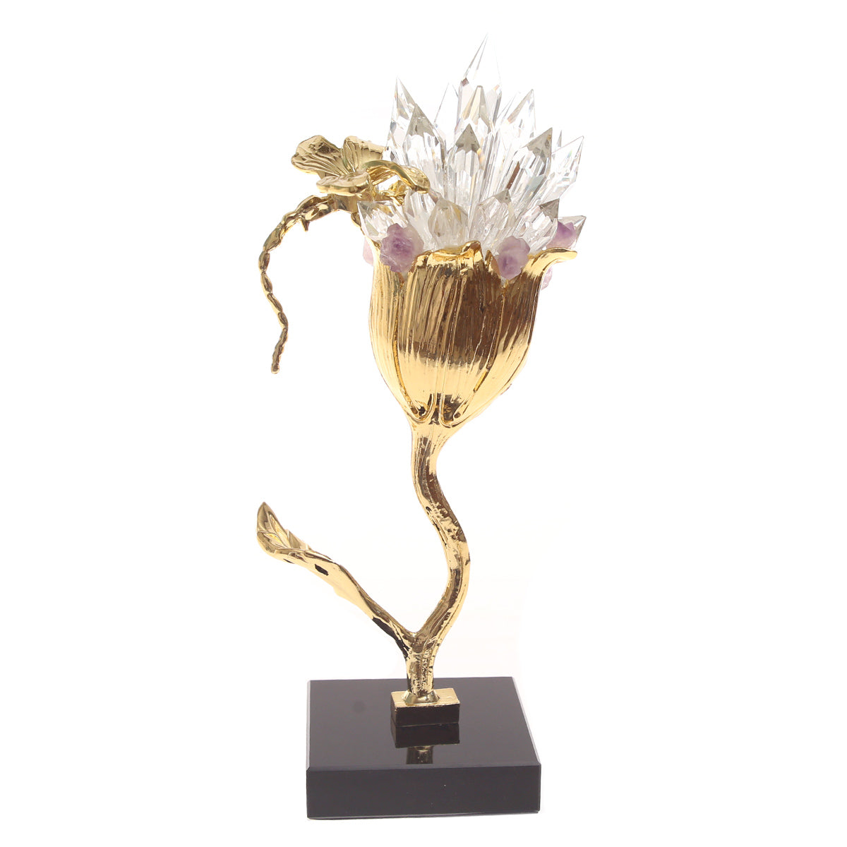 Console Piece S | Gold Crystal Decorative Sculpture | Luxury Home Décor Pakistan - Habitt