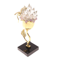 Console Piece S | Gold Crystal Decorative Sculpture | Luxury Home Décor Pakistan - Habitt