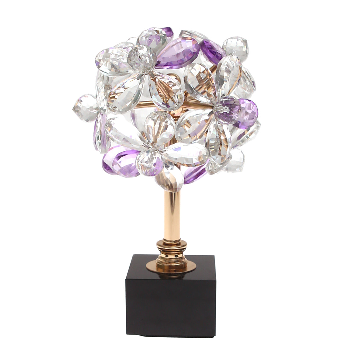 Crystal Flower Console Piece | Luxury Crystal Décor Pakistan | Elegant Table Showpiece  7201-S - Habitt
