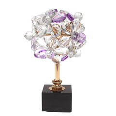 Crystal Flower Console Piece | Luxury Crystal Décor Pakistan | Elegant Table Showpiece  7201-S - Habitt