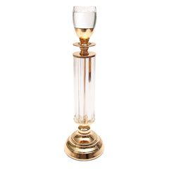 Dinner Candle Holder Crystal &amp; Gold L | Luxury Table Décor Pakistan | Elegant Dining Accent - Habitt