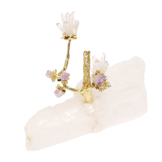 Crystal & Gold “Grapes” Console Piece – Small - Habitt