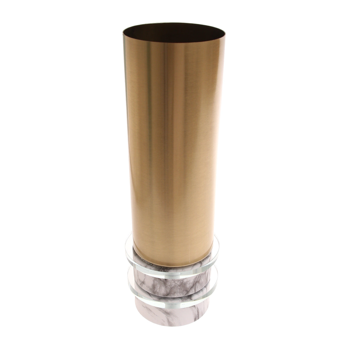 Marble & Gold Cylinder Vase – Medium - Habitt