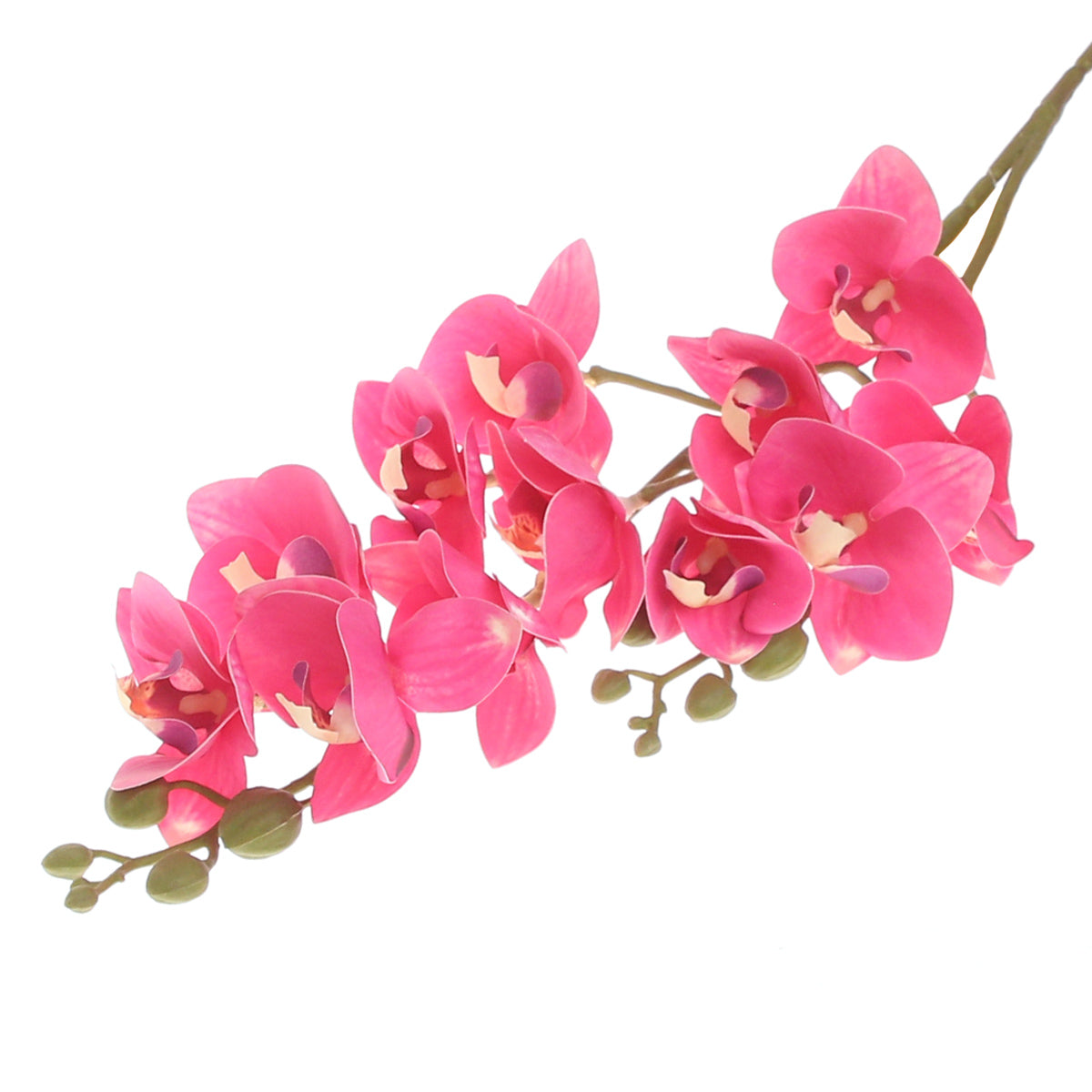 Mini Orchid Flower Stick – Dark Pink (Artificial Stem) - Habitt