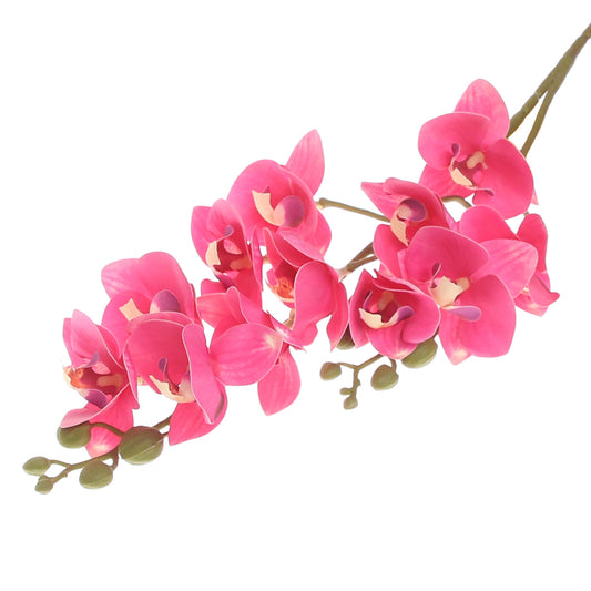Mini Orchid Flower Stick – Dark Pink (Artificial Stem) - Habitt