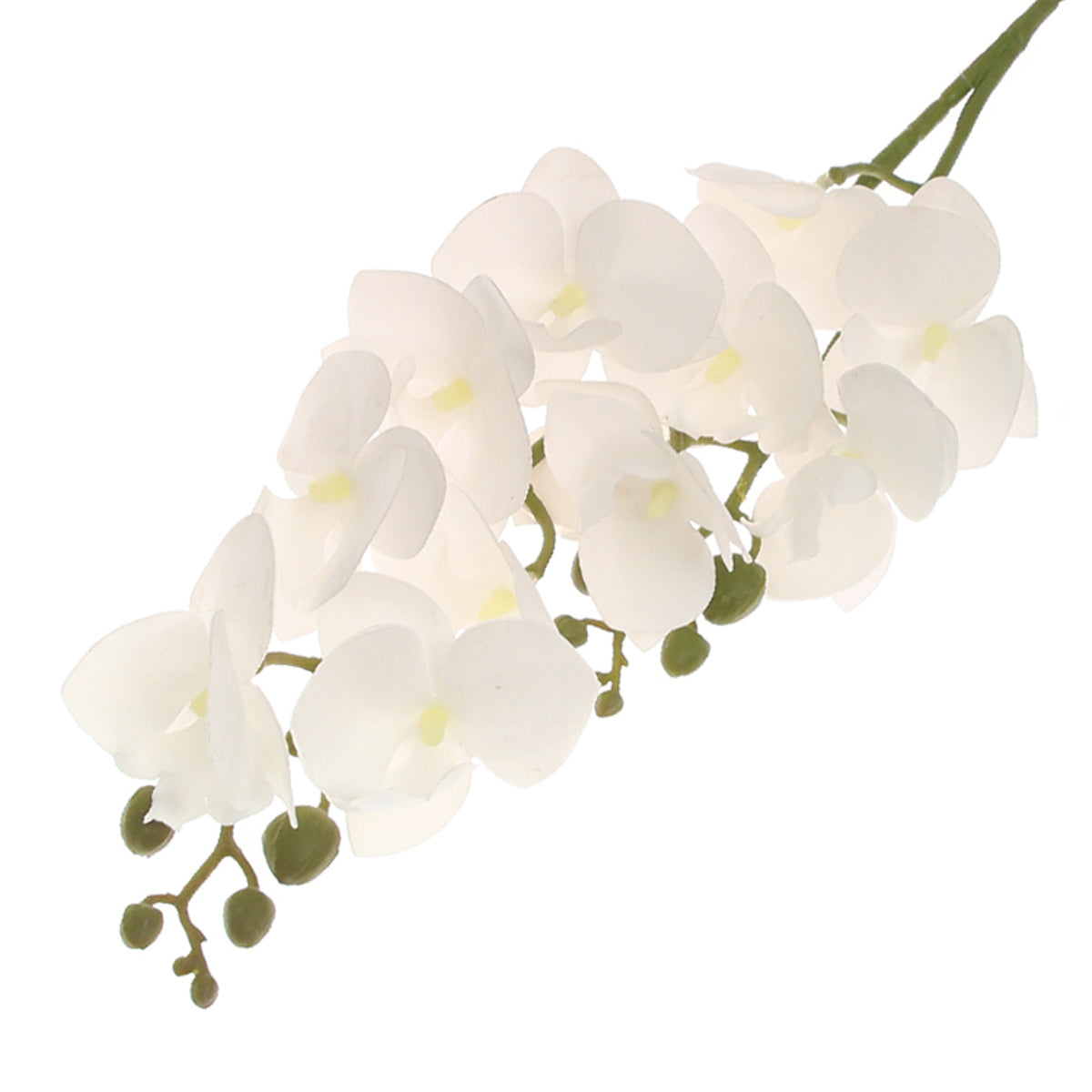Mini Orchid Flower Stick – White (Artificial Stem) - Habitt