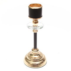Black  Gold Pillar Candle Holder – Small - Habitt