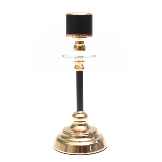 Black  Gold Pillar Candle Holder – Small - Habitt