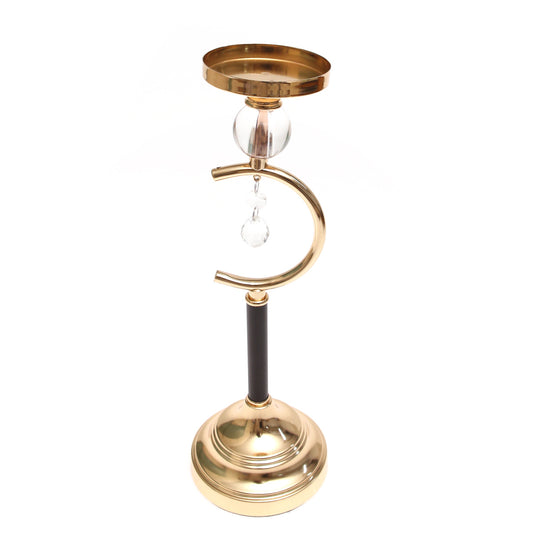 Black &  Gold Pillar Candle Holder – Large - Habitt